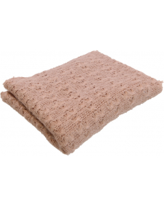 Pledd - Strikket - Beige - 40x170 cm