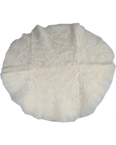 Pledd - Ull - Rundt - 60 cm - Hvitt