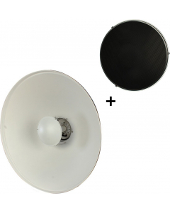 Beauty Dish Hvit - Med raster - Til alle merker - 55 cm