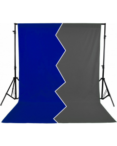 Bakgrunn Ensfarget Grå/Blå - 2.9x5 m