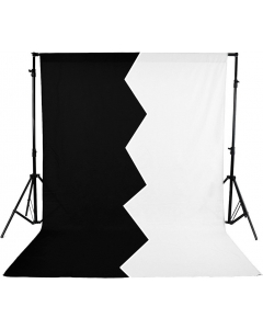 Bakgrunn Ensfarget Sort/Hvit - 2.9x5 m