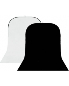 Bakgrunn Sammenleggbar Sort/Hvit - 150x400 cm