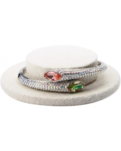 Armbåndholder - Hvit lin - 9x6x5 cm