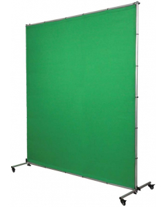 Bakgrunn Ensfarget - Med stativ og hjul - Greenscreen - 200x200 cm