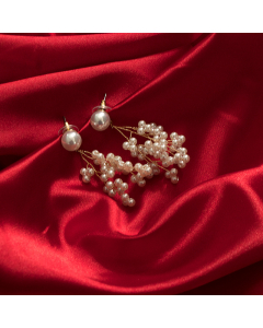 Bakgrunn Ensfarget - Silke - Rød - 100x140 cm